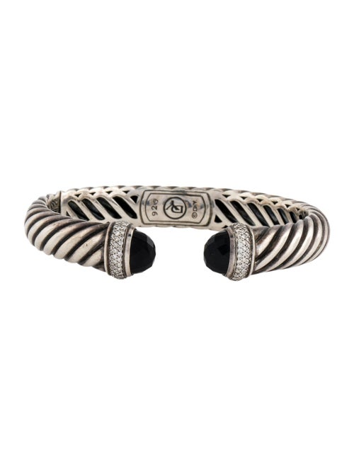 David Yurman Onyx & Diamond Waverly Cuff