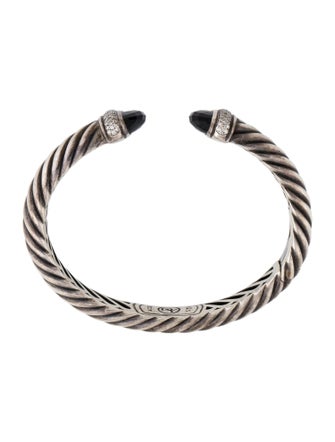 David Yurman Onyx & Diamond Waverly Cuff