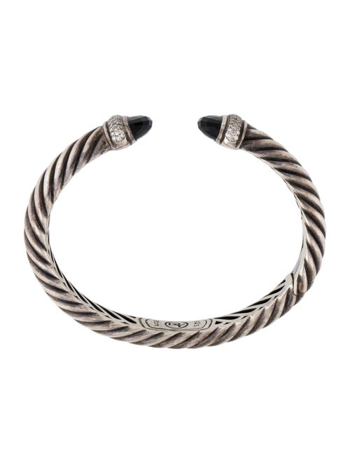 David Yurman Onyx & Diamond Waverly Cuff