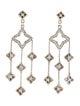 David Yurman Diamond Quatrefoil Chandelier Earrings