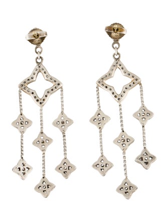 David Yurman Diamond Quatrefoil Chandelier Earrings