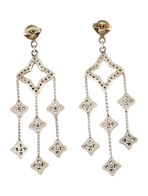 David Yurman Diamond Quatrefoil Chandelier Earrings