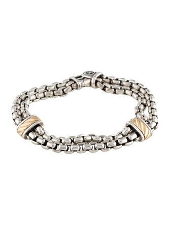 David Yurman Two-Tone Double Box Chain Bracelet