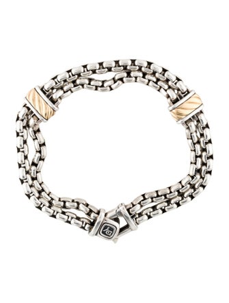 David Yurman Two-Tone Double Box Chain Bracelet