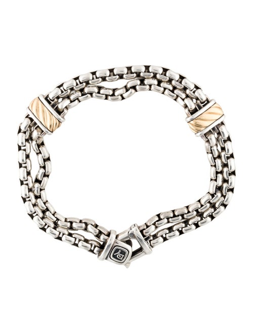 David Yurman Two-Tone Double Box Chain Bracelet