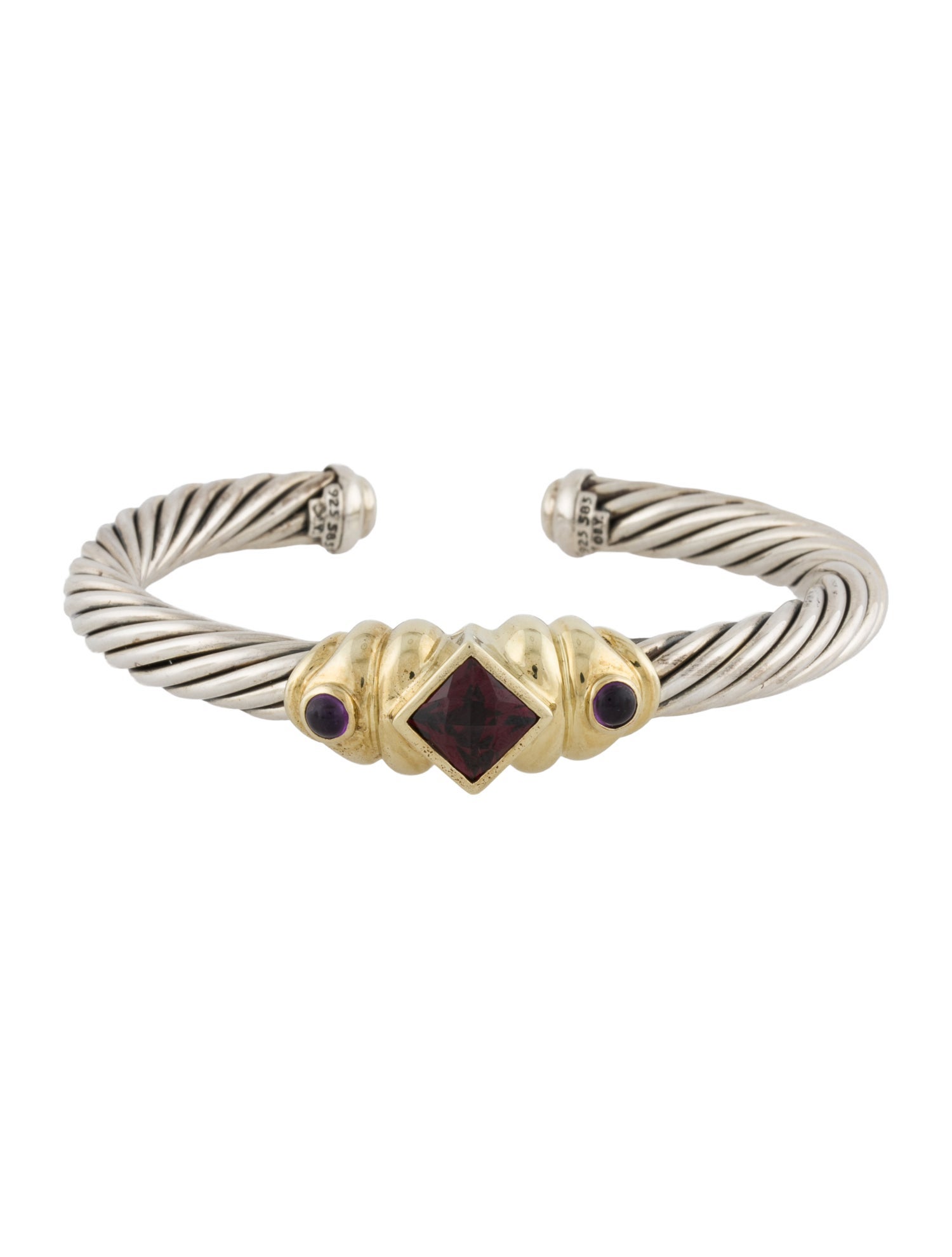 David Yurman Rhodolite & Amethyst Renaissance Cuff Bracelet