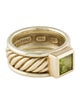 David Yurman 14K Peridot Cable Ring