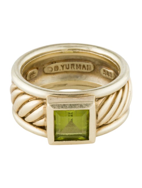 David Yurman 14K Peridot Cable Ring