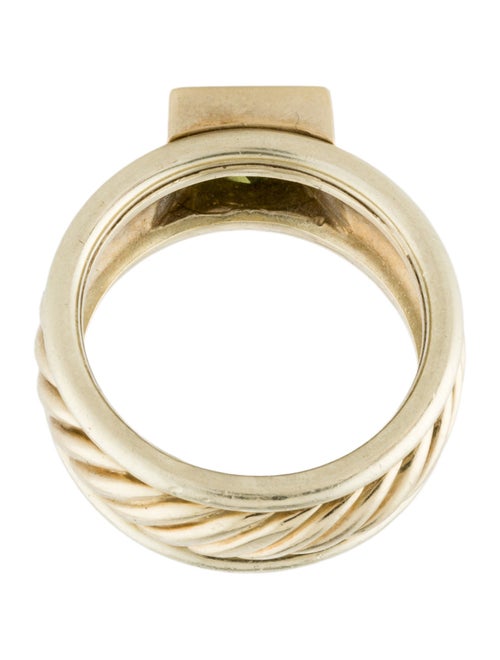 David Yurman 14K Peridot Cable Ring