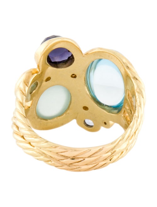 David Yurman 18K Multistone & Diamond Mosaic Cocktail Ring