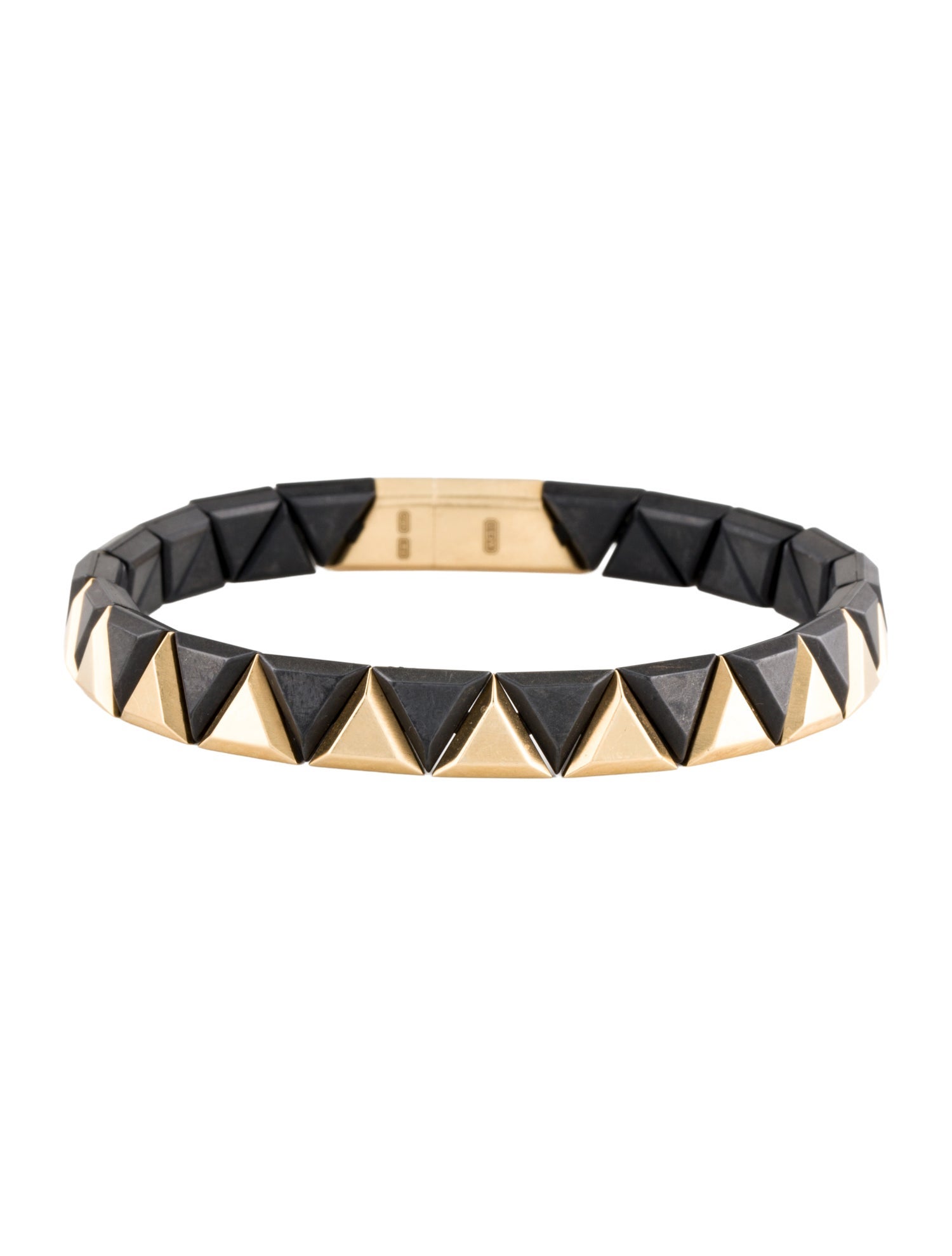 David Yurman Two-Tone Faceted Triangle Link Bracelet