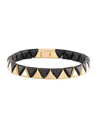 David Yurman Two-Tone Faceted Triangle Link Bracelet