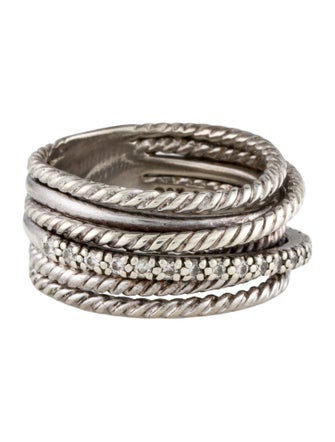 David Yurman Diamond Crossover Ring