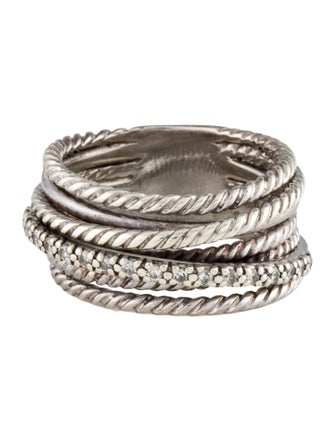 David Yurman Diamond Crossover Ring