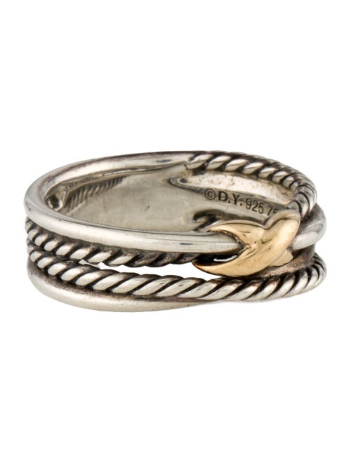 David Yurman Two-Tone X Crossover Band Ring