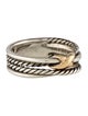 David Yurman Two-Tone X Crossover Band Ring