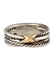 David Yurman Two-Tone X Crossover Band Ring