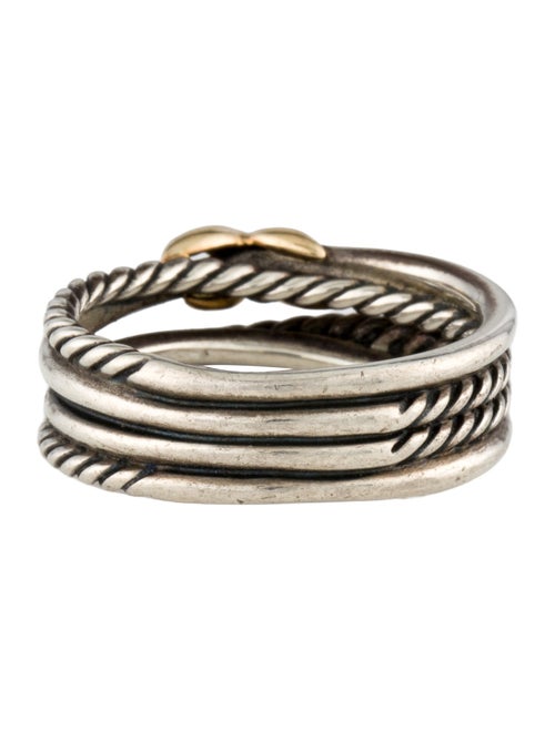 David Yurman Two-Tone X Crossover Band Ring