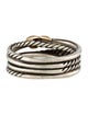 David Yurman Two-Tone X Crossover Band Ring