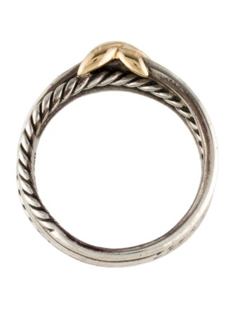 David Yurman Two-Tone X Crossover Band Ring