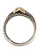 David Yurman Two-Tone X Crossover Band Ring