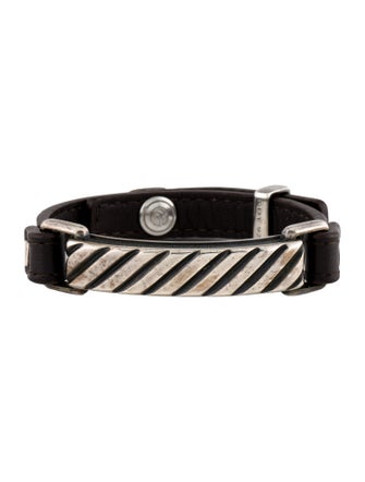 David Yurman Leather Modern Cable ID Wrap Bracelet