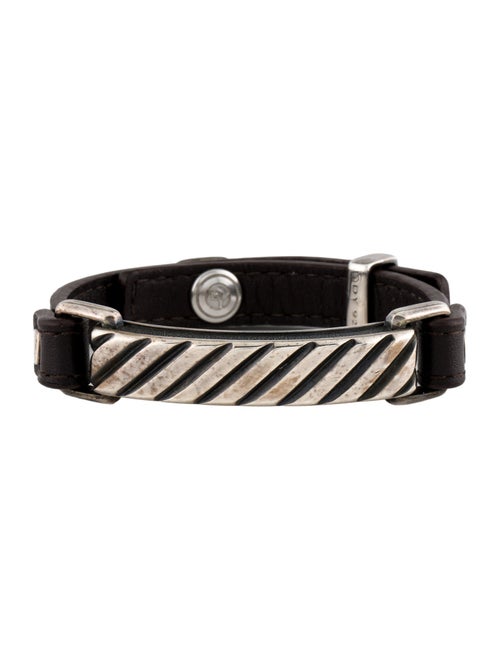 David Yurman Leather Modern Cable ID Wrap Bracelet