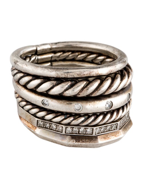 David Yurman Diamond Stax Six Row Ring