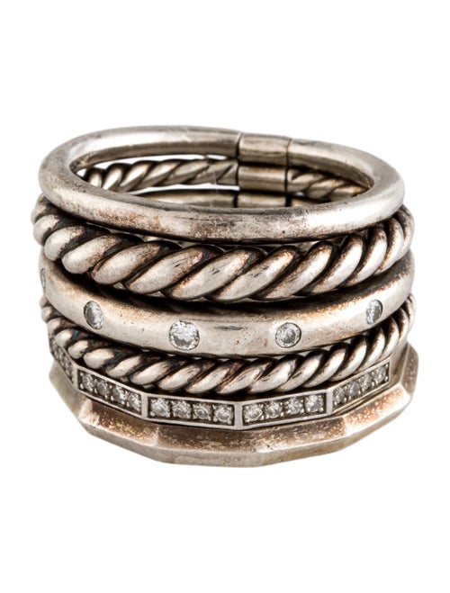 David Yurman Diamond Stax Six Row Ring