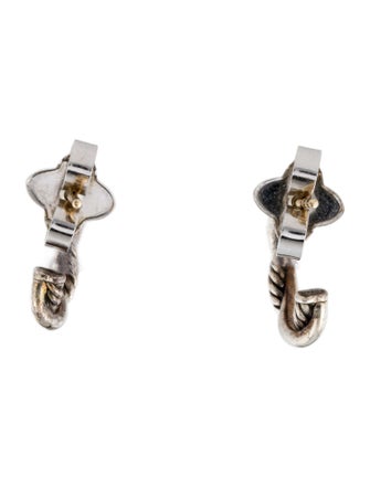 David Yurman Diamond Petite Infinity Huggie Hoop Earrings