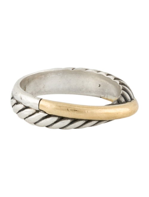 David Yurman Two-Tone Crossover Band Ring