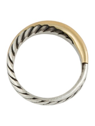 David Yurman Two-Tone Crossover Band Ring