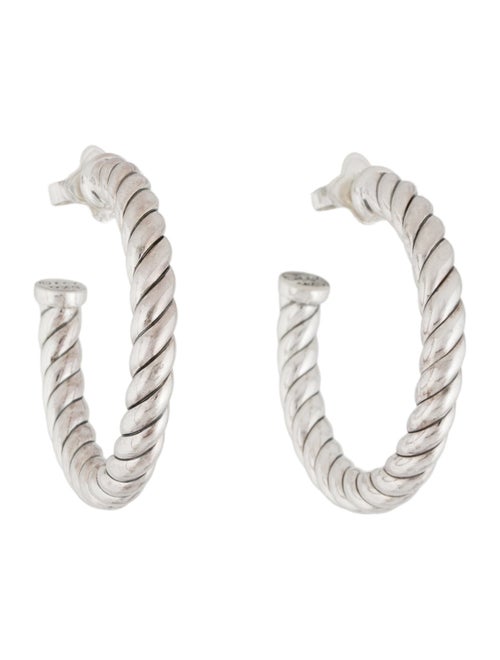 David Yurman Sculpted Cable Hoop Earrings