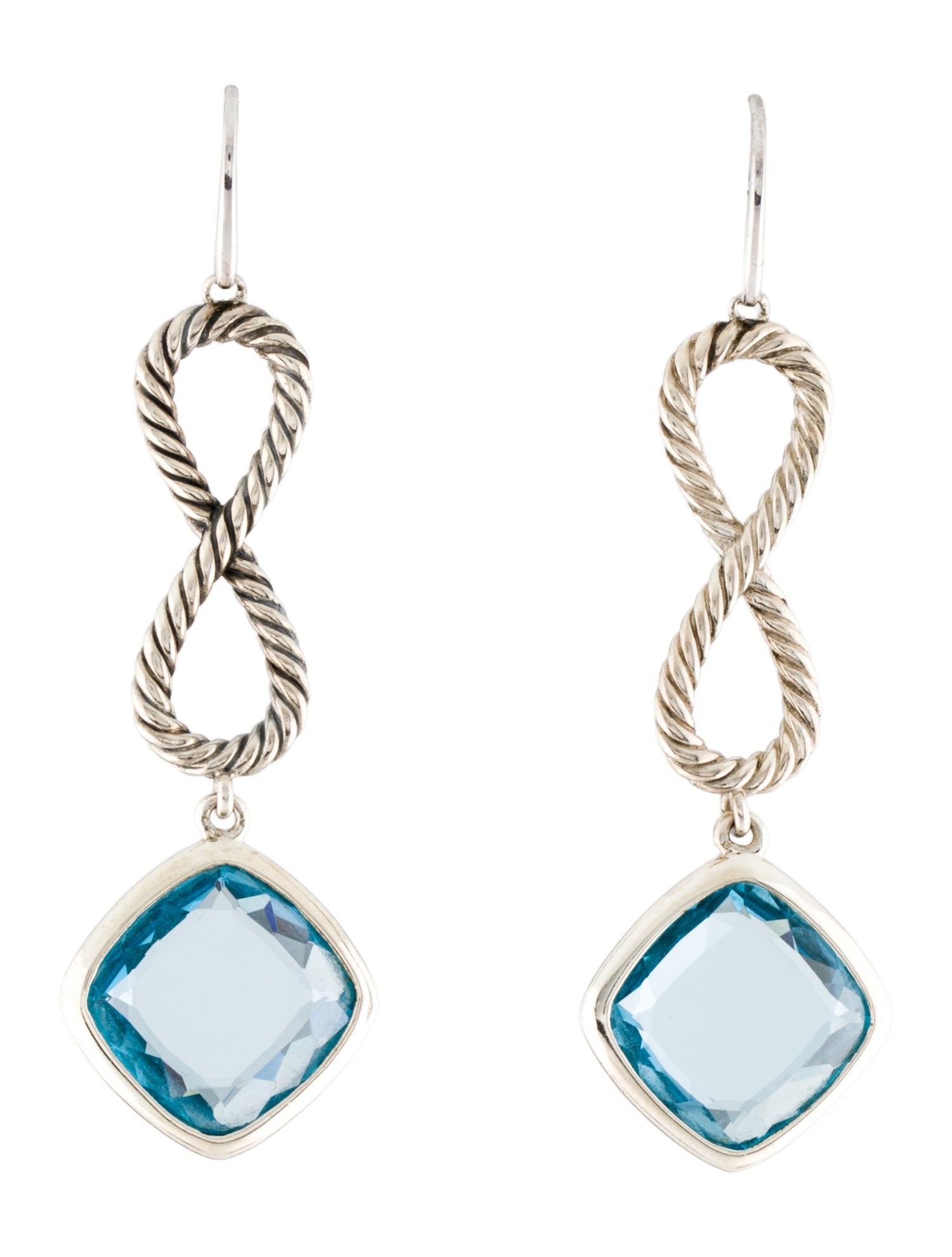 David Yurman Topaz Confetti Infinity Drop Earrings