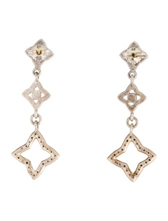David Yurman Diamond Quatrefoil Drop Earrings