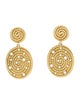 David Yurman 18K Diamond Coil Drop Earrings