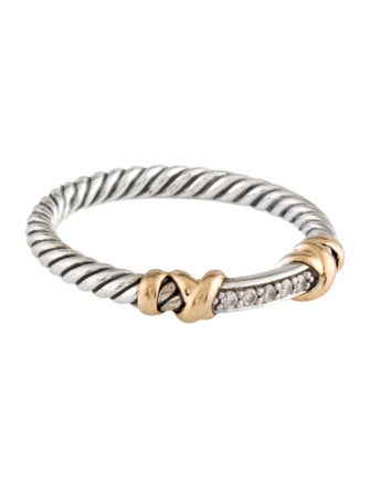 David Yurman Diamond Petite Helena Wrap Band Ring
