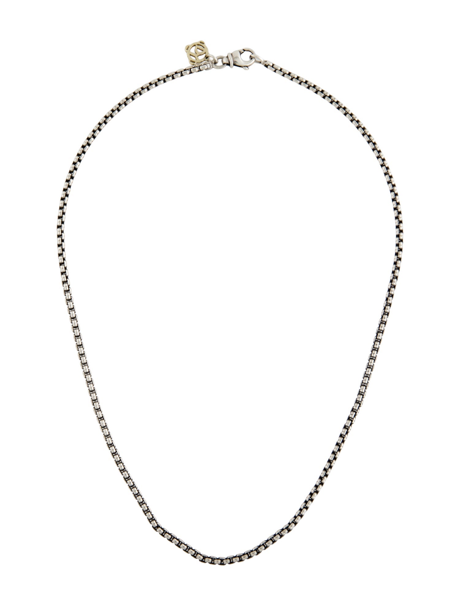 David Yurman Two-Tone Box Chain Necklace