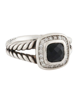 David Yurman Onyx & Diamond Petite Albion Ring