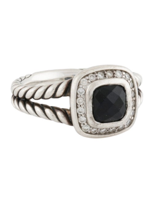 David Yurman Onyx & Diamond Petite Albion Ring