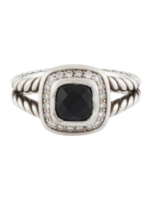 David Yurman Onyx & Diamond Petite Albion Ring