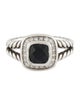 David Yurman Onyx & Diamond Petite Albion Ring