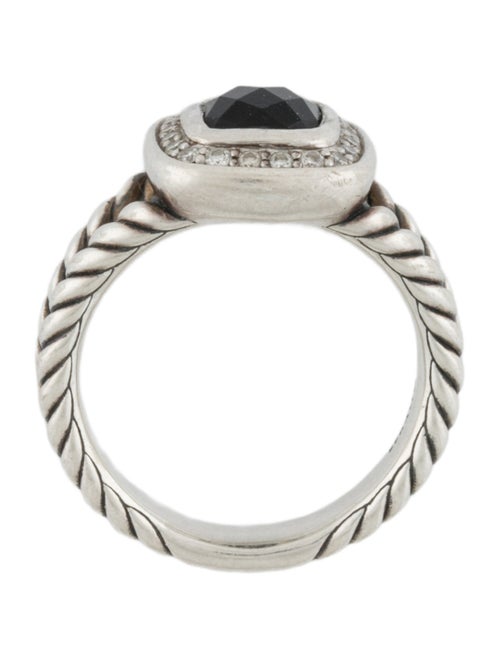 David Yurman Onyx & Diamond Petite Albion Ring