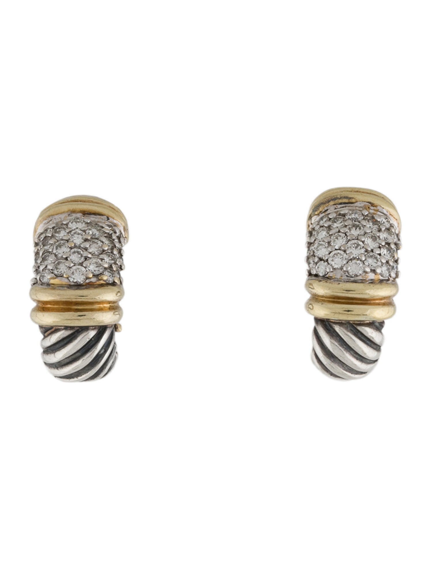 David Yurman Vintage Diamond Ear Clips