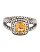 David Yurman Citrine & Diamond Petite Albion Ring