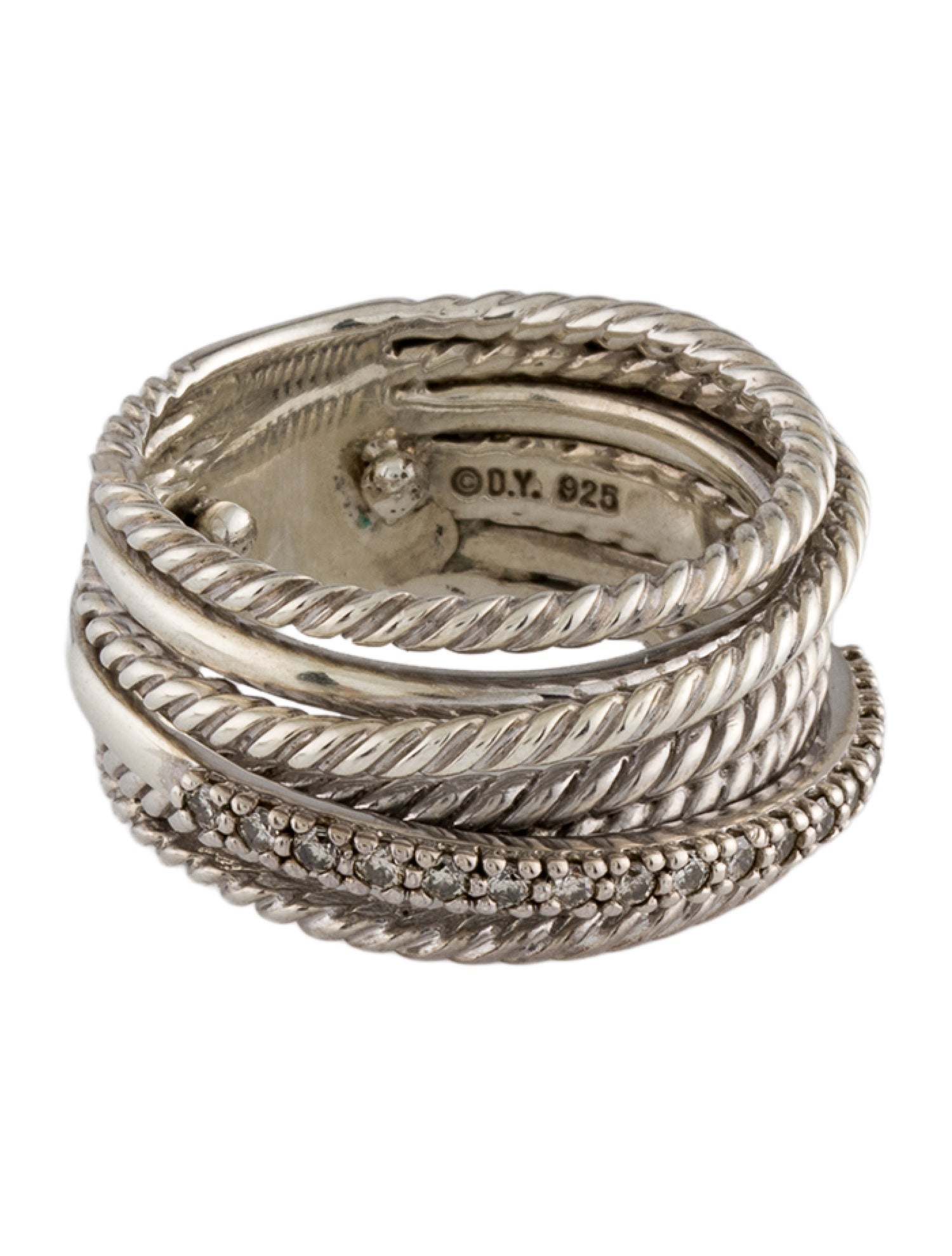 David Yurman Diamond Crossover Ring