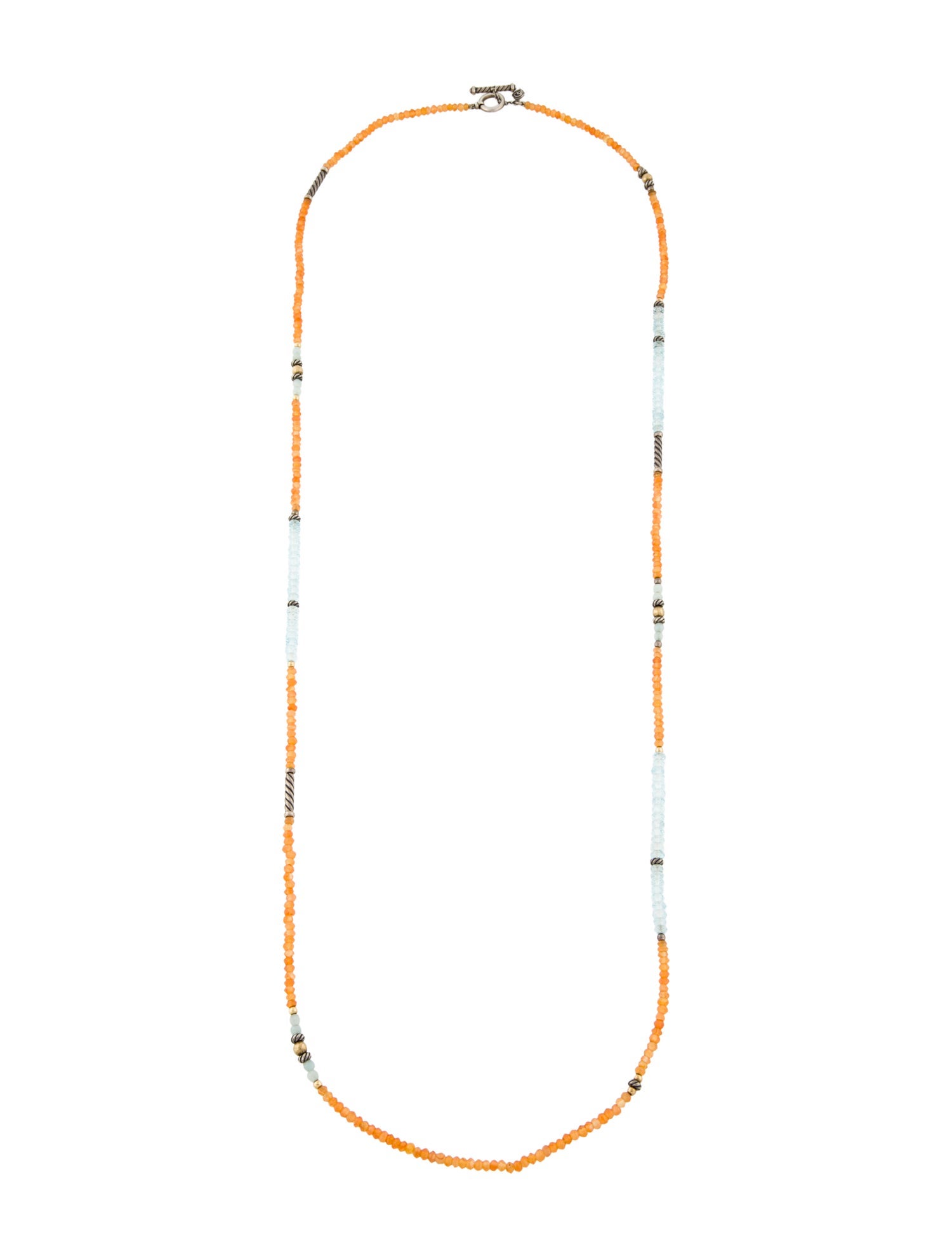 David Yurman Carnelian & Topaz Tweejoux® Long Bead Necklace