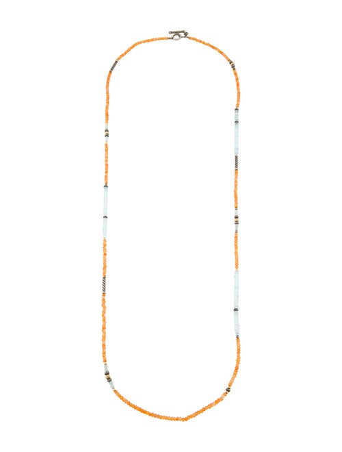 David Yurman Carnelian & Topaz Tweejoux® Long Bead Necklace