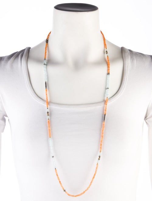 David Yurman Carnelian & Topaz Tweejoux® Long Bead Necklace