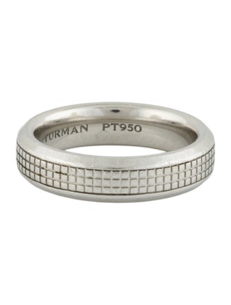 David Yurman Platinum Waves Wedding Band
